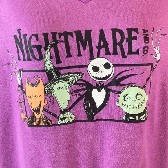 Disney Women's Large The Nightmare Before Christmas Sleepwear Top –‎ Cozy - Picture 2 of 8